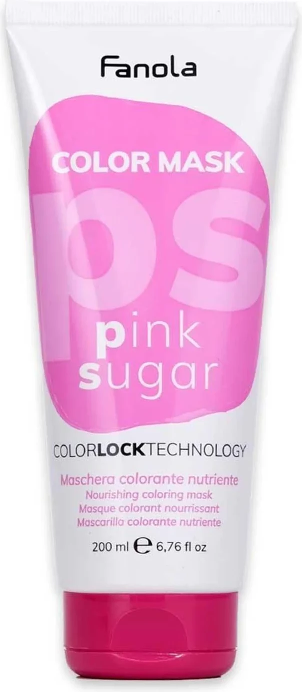 Barvna in hranilna maska za lase, Fanola Color Mask Pink Sugar, unisex, 200 ml