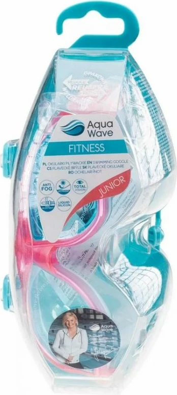 Plavalne očala za otroke, prozorne in roza Aquawave