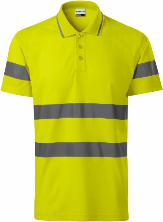 Polo majica Rimeck za moške, rumena fluorescenčna