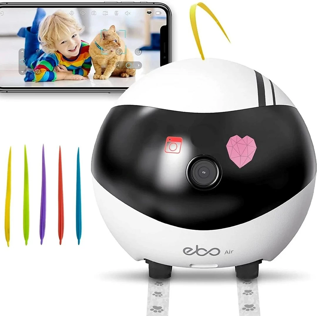 Pametni robotski nadzor z kamero ENABOT Ebo Air, WH287302, bela/črna