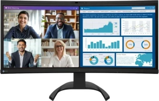 Ukrivljen monitor 34-palčni IPS, 3440 x 1440, črn — Eizo FlexScan EV3450XC
