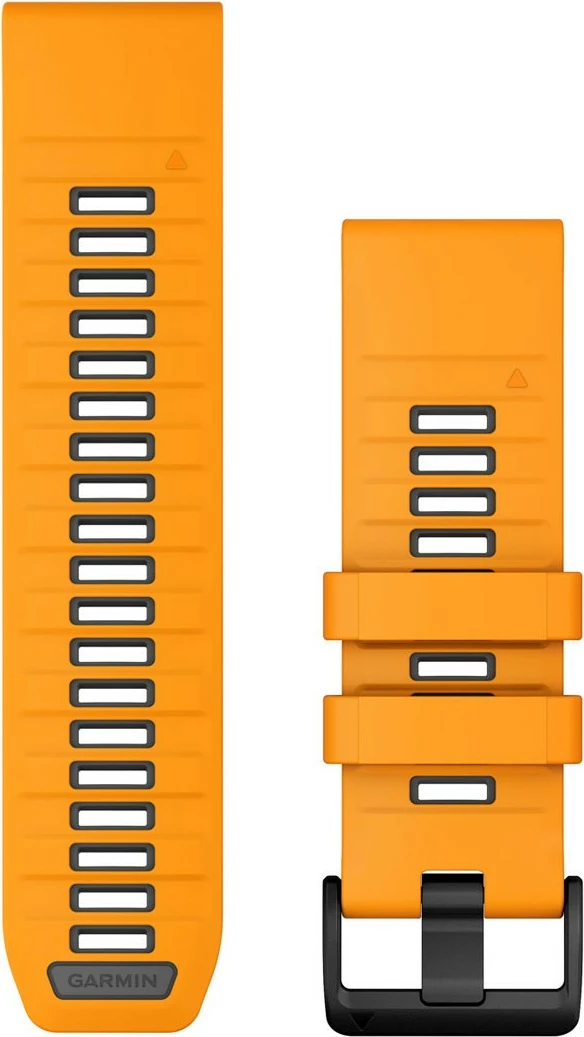 Silikonski pašček QuickFit 26 mm za pametno uro Garmin, grafit/oranž
