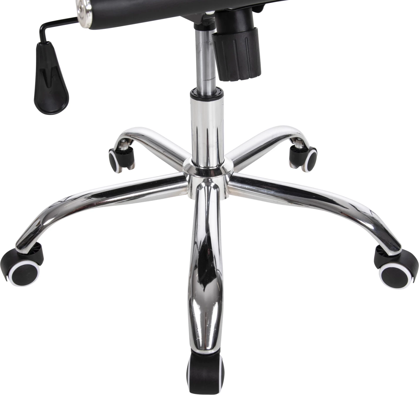 Pisarniški stol za vodje BOSS FH1059.31 črn PU-kromiran kovinski okvir in podstavek 54x57x110Hcm