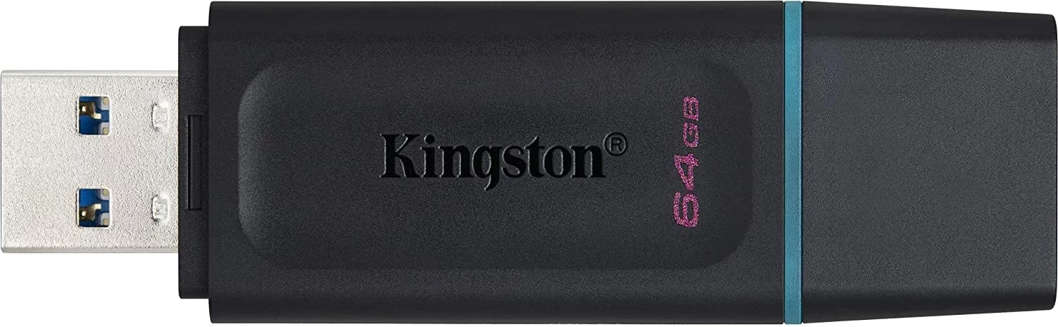 USB ključ 64GB Kingston DataTraveler Exodia, črn/turkizen