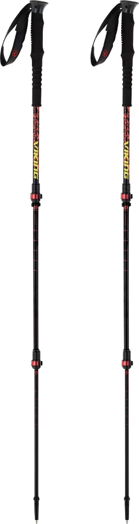 Pohodne palice Viking Lhotse 2.0, unisex, črno-rdeče