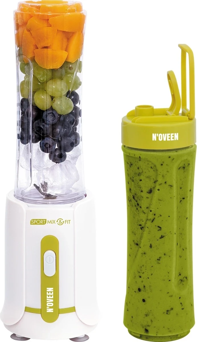 Mešalnik za športnike Sport Mix & Fit SB210 N'OVEEN, bel-zelen