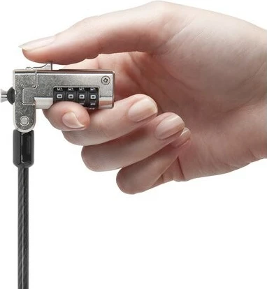 Varnostni kabel s kombinacijo N17 2.0, Kensington, za naprave Dell, 1,8 m, črn