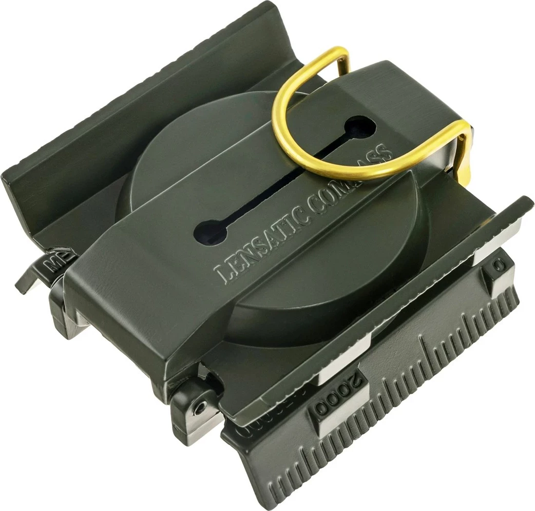 Kompas z osvetlitvijo Mil-Tec US, kovinski, olivno