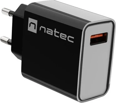 Polnilec Natec Ribera 18 W USB-A, črn