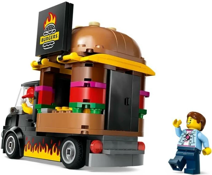 Kamion s hamburgerji, LEGO City 60404, 194 delov, plastika