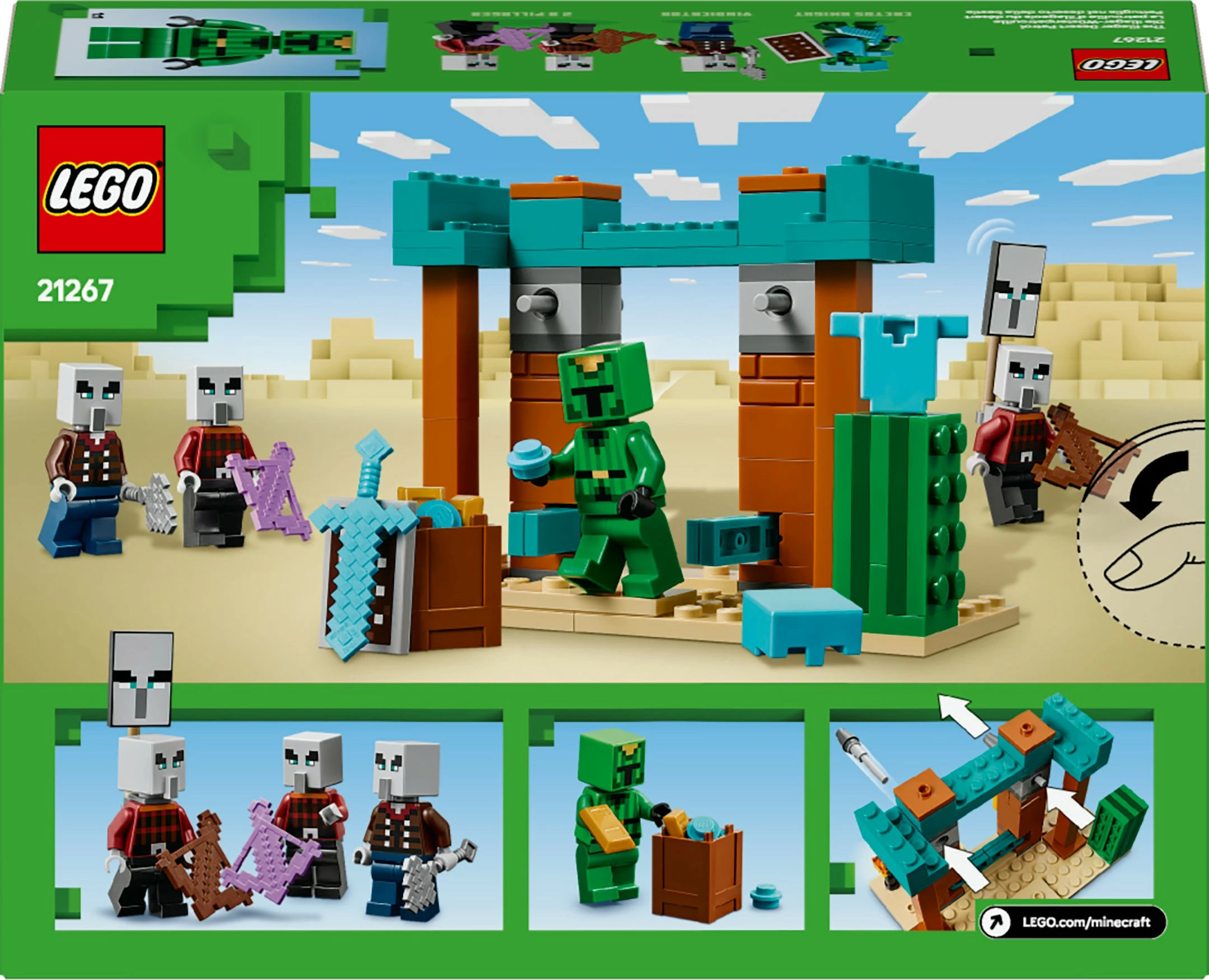 Set za sestavljanje Minecraft 21267, 105 kosov, večbarven