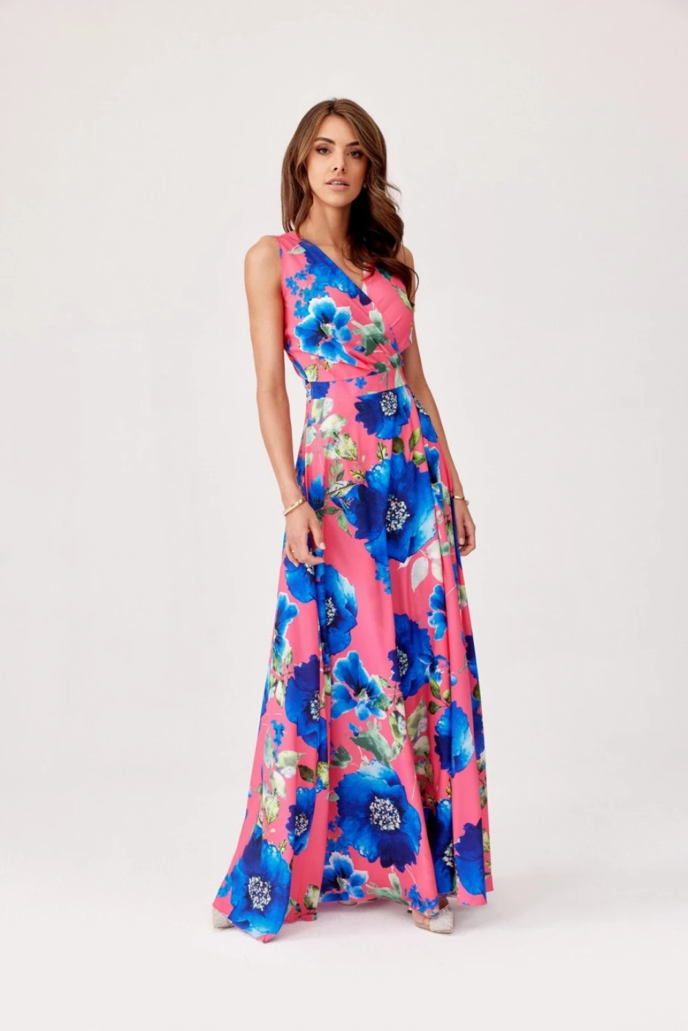Obleka z motivom cvetja Roco Fashion 181650, večbarvna