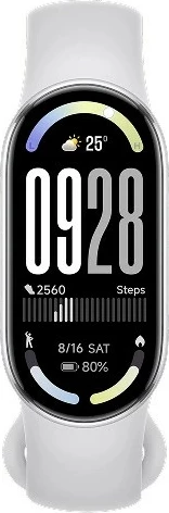 Pameten zapestni merilnik zdravja Xiaomi Smart Band 10 Glacier Silver, 1.72" AMOLED, srebrn