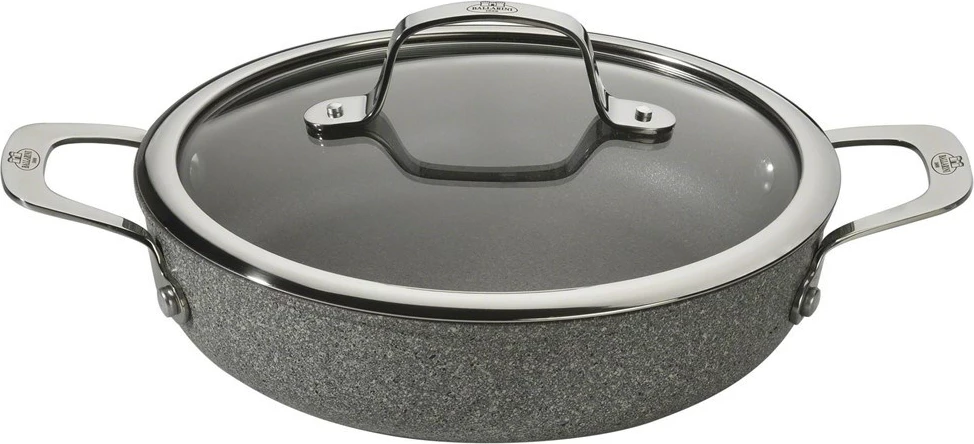 Globoka ponev Salina Granitium Induction Ballarini, z 2 ročajema, 24 cm, siva