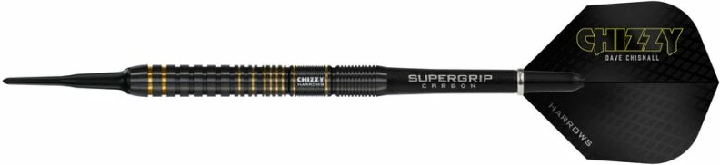 Profesionalne puščice za darts Harrows Chizzy Dave Chisnall, črne