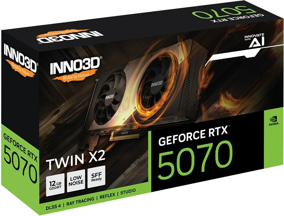 Grafična kartica Inno3D GeForce RTX 5070 TWIN X2, 12 GB GDDR7 Grafična kartica Inno3D GeForce RTX 5070 TWIN X2, 12 GB GDDR7