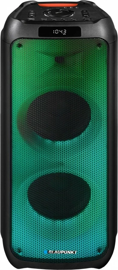 Zvočnik PartyBox z Bluetooth, karaoke, 1000 W, črn, 2 brezžična mikrofona, Blaupunkt PB10DB