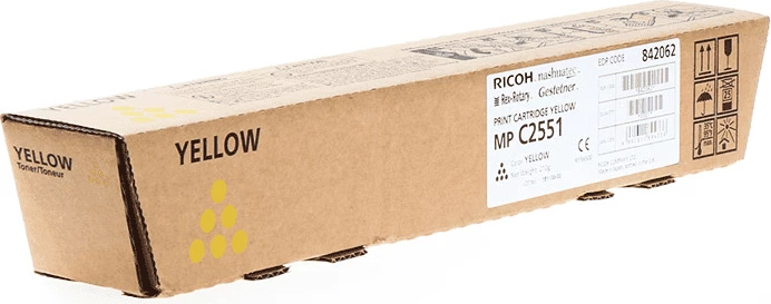 Toner kartuša Ricoh MP C2551HE / 842062, rumena, zmogljivost 9.500 strani