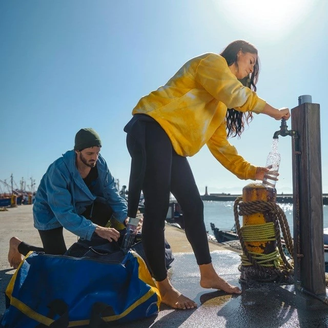 Steklenica za vodo z filtrom BRITA Vital 0,6 L, pastelno modra, 2 kosa