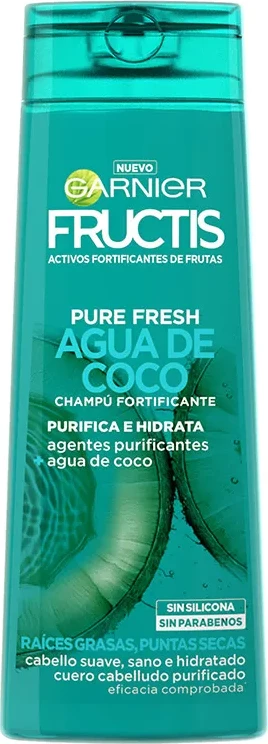 Šampon za lase Garnier Fructis Pure Fresh z vodo kokosa, unisex, 360 ml