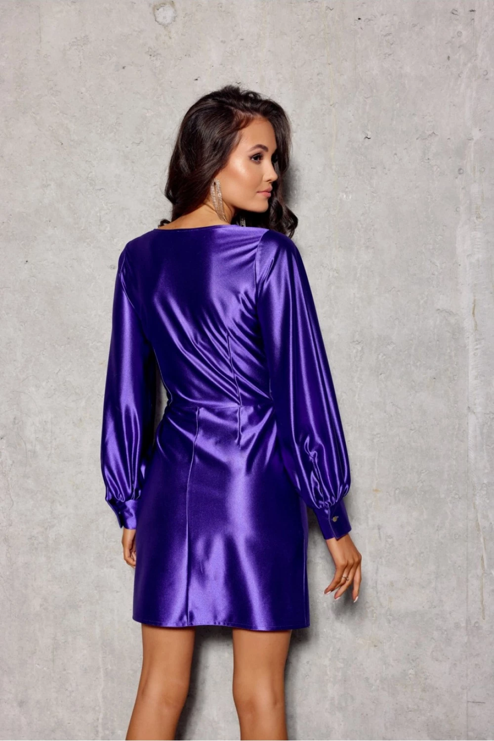 Kratka obleka Roco Fashion 186660, vijolična