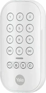 Brezžična tipkovnica Yale, bela