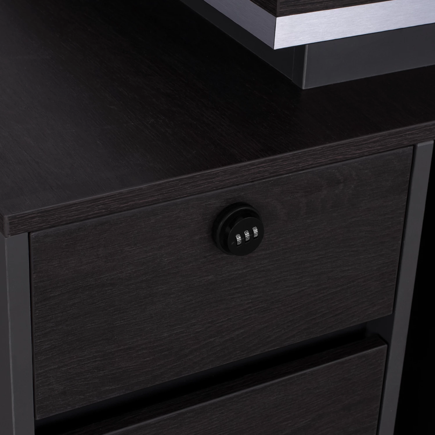 Profesionalna pisalna miza z levo omaro, barva rosewood, FH2113L, 180x80x76 cm