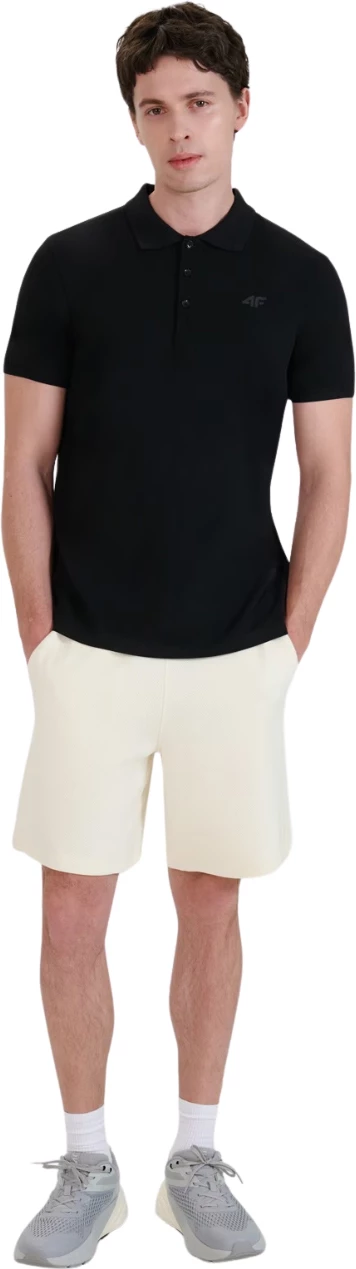 Polo majica za moške, črna, 4F