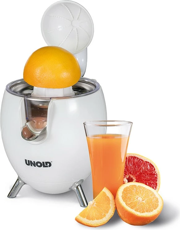 Ročni citrusni sokovnik UNOLD Power Juicy, 1100 W, bel