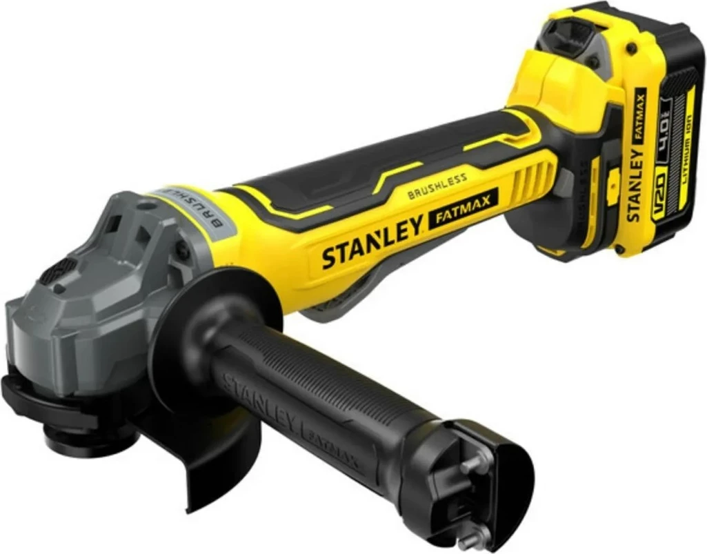 Kotni brusilnik 125 mm STANLEY SFMCG700M2K, 2x4,0Ah, rumen