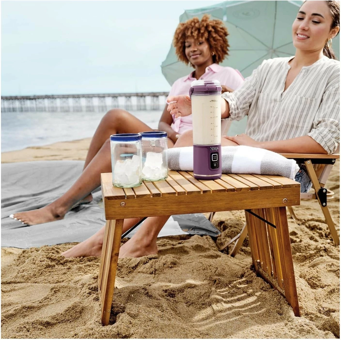 Prenosni mešalnik Ninja BC151, 0,53 L, USB-C, vijoličen