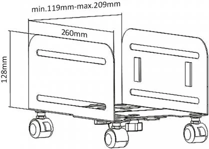 Premikajoča nosilna platforma Maclean Mount MC-851, črna