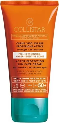 Krema za zaščito pred soncem za obraz Collistar Active Protection SPF50, unisex, 50 ml