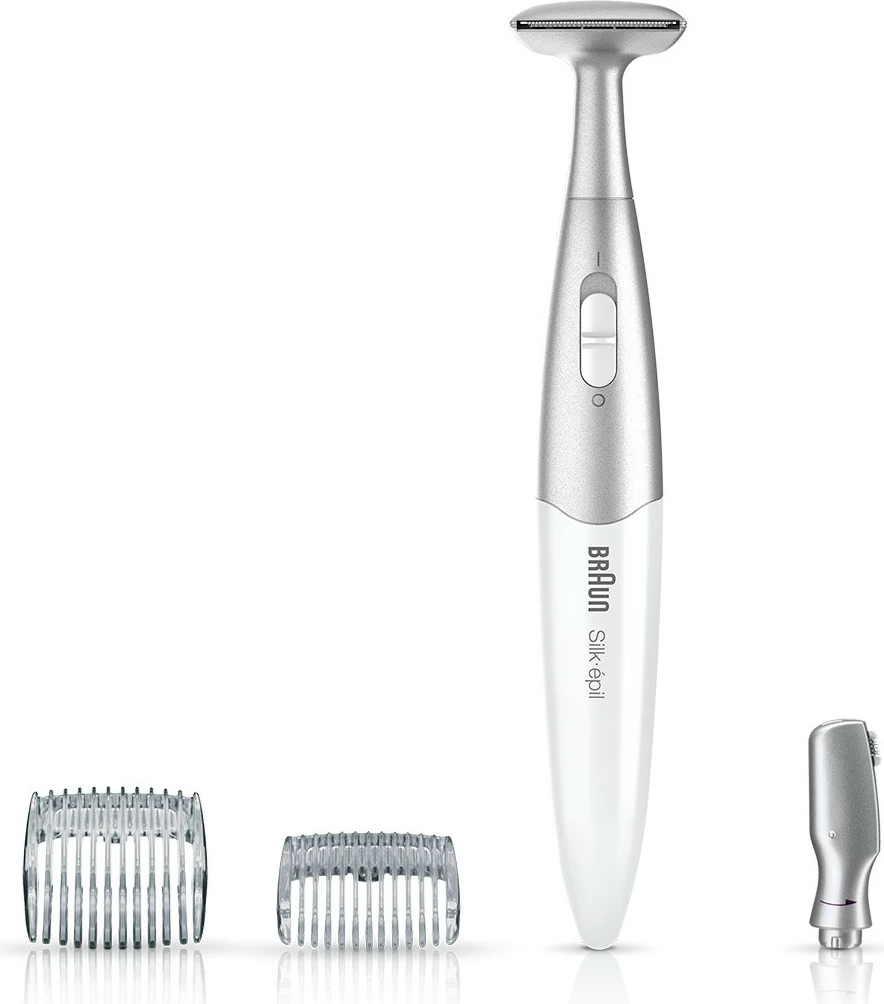 Precizni trimer za telo in obraz Braun Silk‑pil 3w1 FG 1100, srebrno/bele