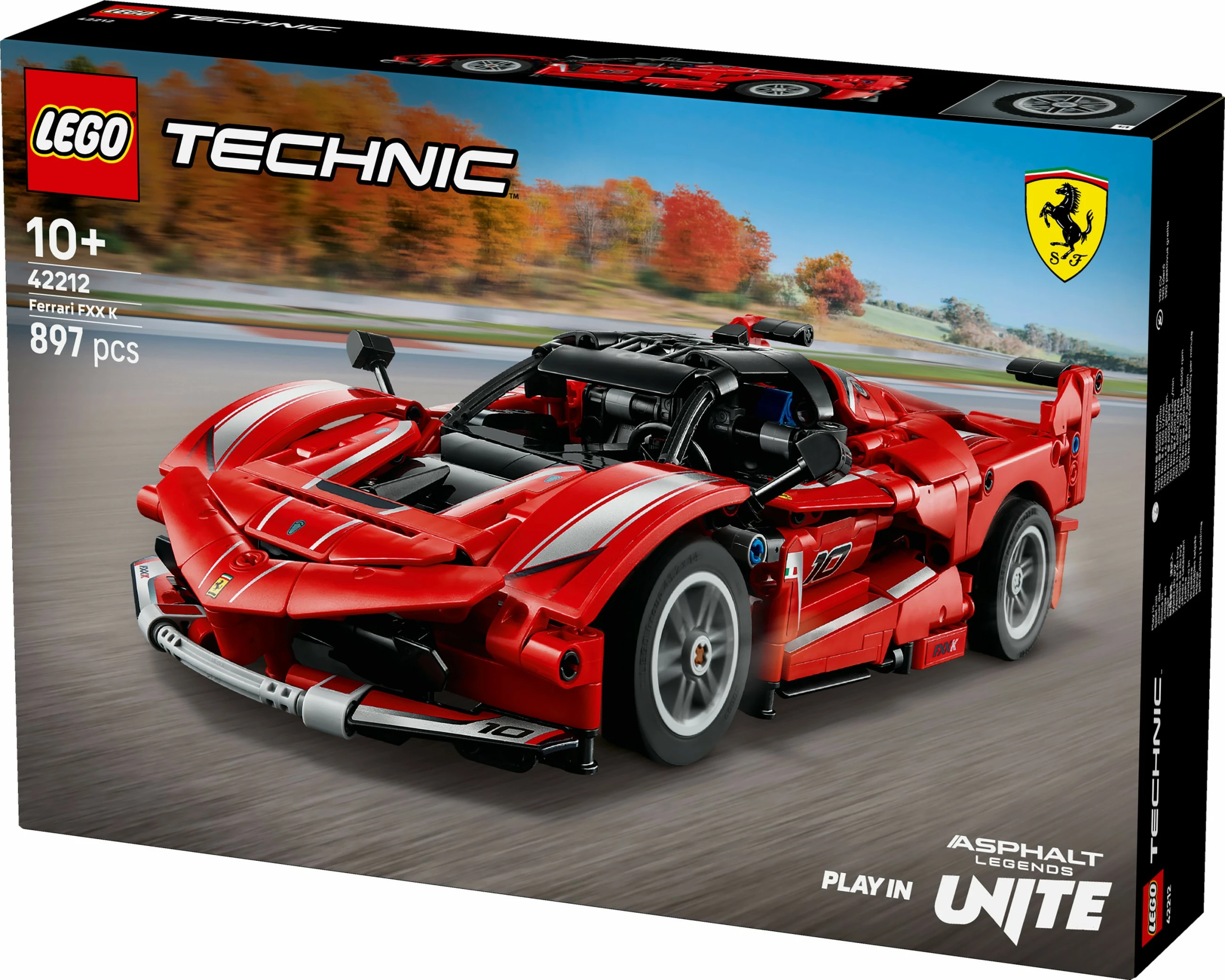 Detajni komplet za sestavljanje Ferrari FXX K LEGO Technic 42212, 897 kosov, večbarven