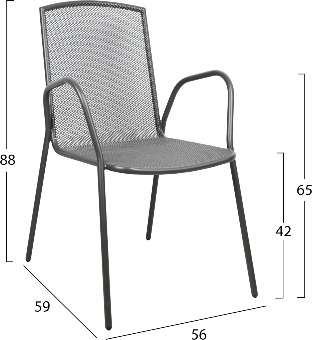 Komplet jedilne mize 5 kosov siva miza & 4 naslanjači sive barve