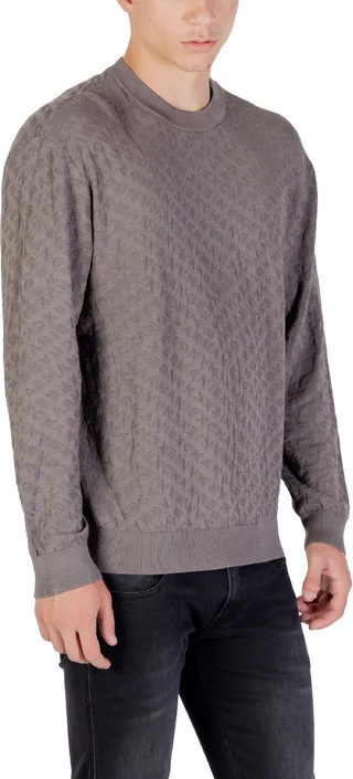 Pletenina Armani Exchange, moški, siva