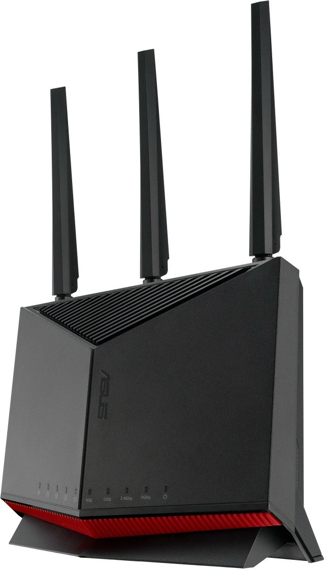 Usmerjevalnik WiFi 7, 6800 Mb/s, 10G, 3 zunanje antene, črn Asus RT-BE86U
