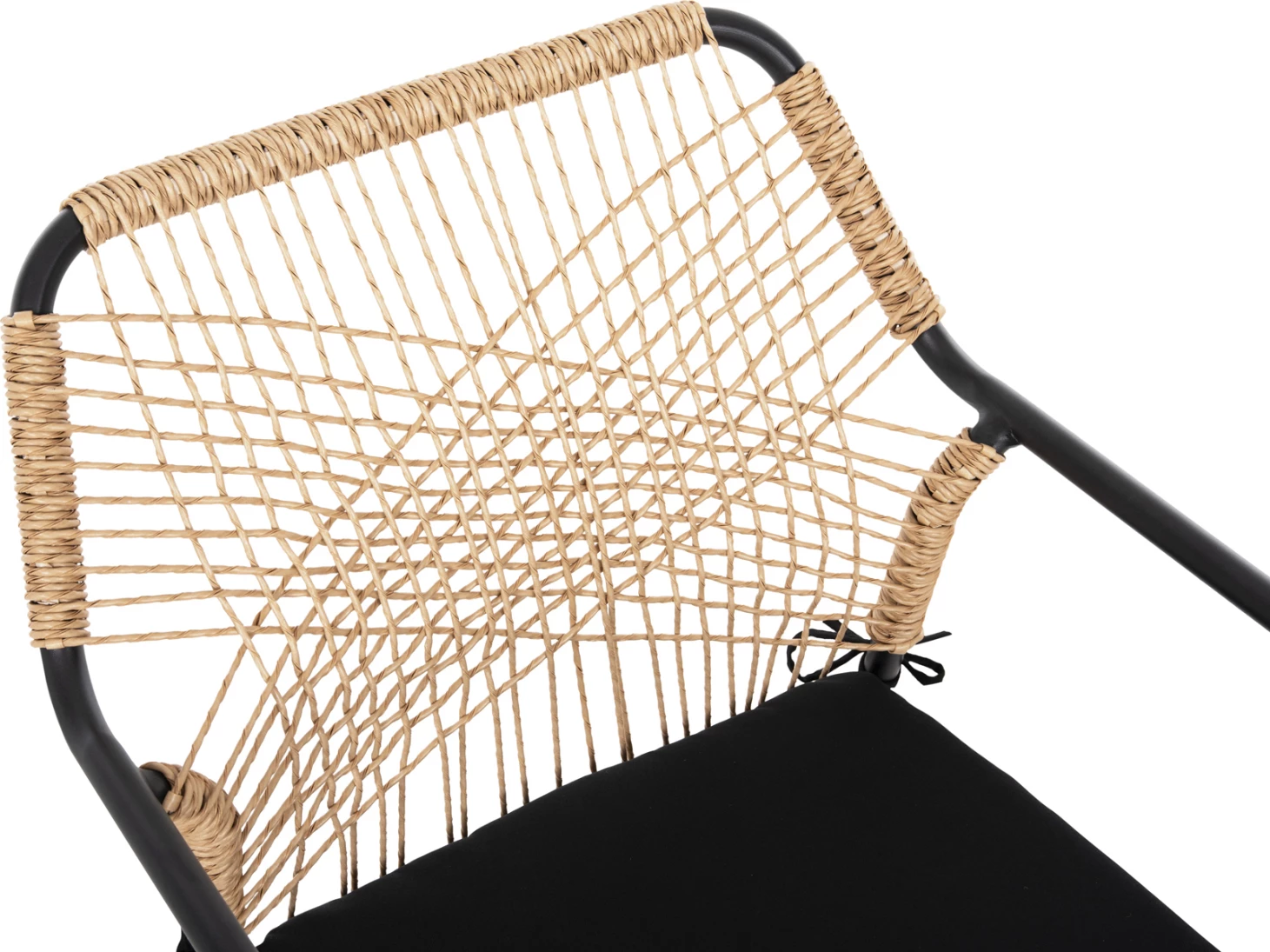 Aluminijasti naslanjač TROTTER FH5865.11 temno sivo ogrodje in bež pletenje-črna blazina