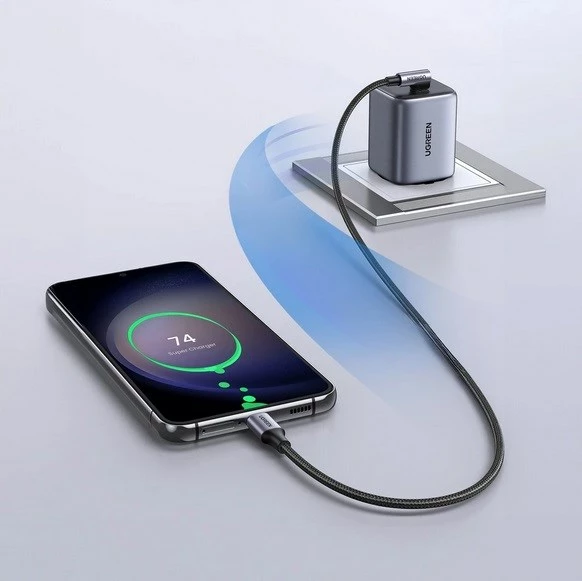 USB-C kabel 0,5 m, 60 W, siv UGREEN 50122B USB-C kabel 0,5 m, 60 W, siv UGREEN 50122B