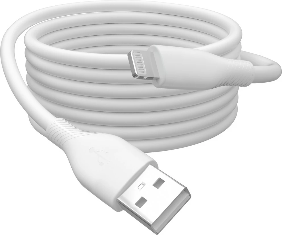 USB Lightning kabel, 1 m, silikon, bel — Digitus