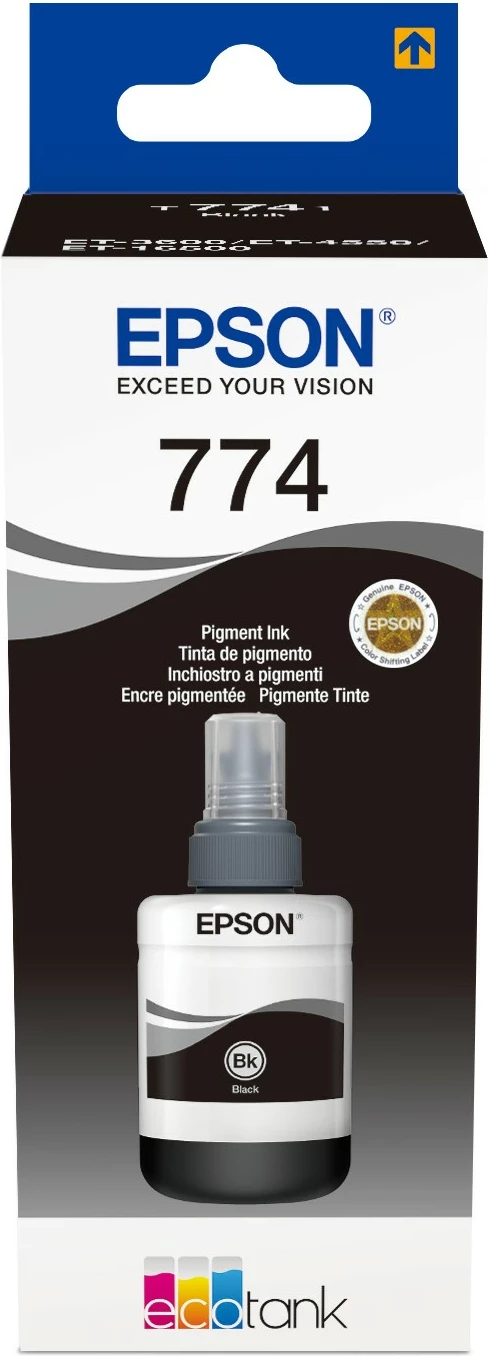 Črn pigmentni vložek Epson T7741, 140 ml, EcoTank ET-4550 ET-3600 ET-16500
