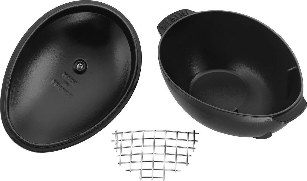 Lonec iz litega železa 25 cm, črn Staub