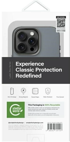 Ovitek za telefon UNIQ Lyden DS za iPhone 16 Pro 6,3", Magclick, modro-črn