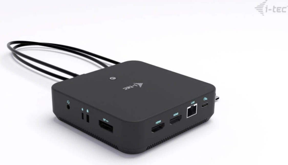 Docking postaja z univerzalnim polnilcem 100W i-tec C31TRIVIDPRO100W, črna