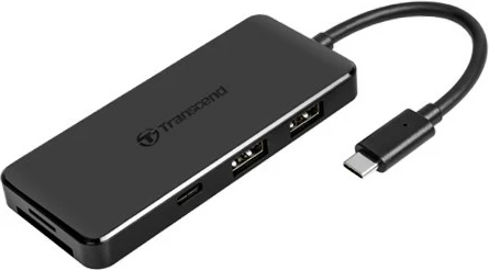 USB-hub 6-v-1, USB 3.1 Type-C, črn Transcend HUB5C USB-hub 6-v-1, USB 3.1 Type-C, črn Transcend HUB5C