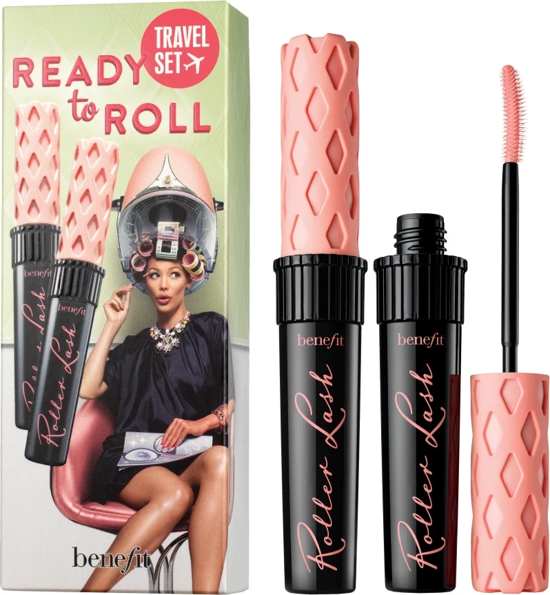 Maskara Ready To Roll Travel Set, Benefit, črna, 2x8,5 g