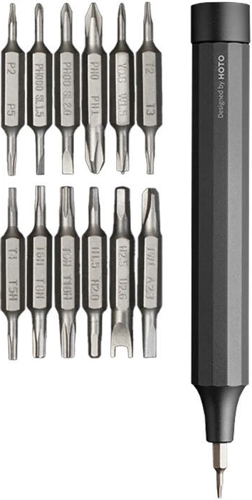 Komplet natančnih izvijačev HOTO QWLSD004, 24 kosov, črn