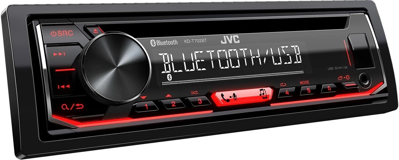 Avtoradio JVC KD-T702BT, črn