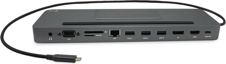 Docking postaja z univerzalnim polnilcem 100 W i-tec C31FLATPRO100, srebrna